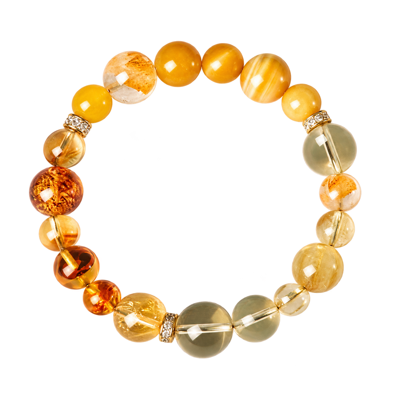 Honey Light crystal bead bracelet — Honey and golden tones for moments worth keeping.