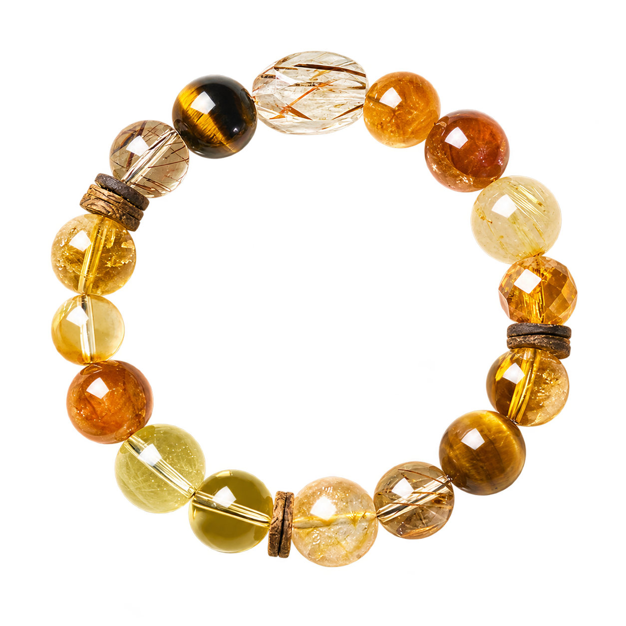 Amber Mosaic crystal bead bracelet — Honey and golden tones for moments worth keeping.
